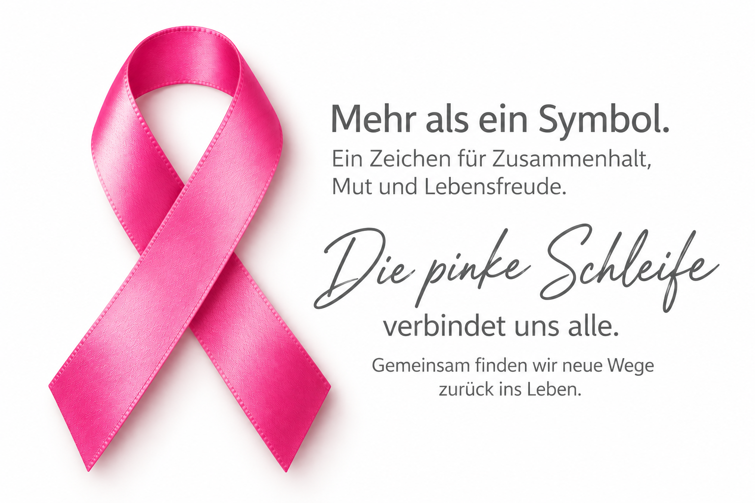 Pinke Schleife als Symbol für Brustkrebs